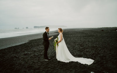 Wedding in Iceland at Black Sands Beach | Nicole and Michael
