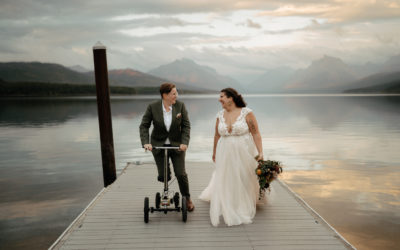 Intimate Fall Glacier National Park Wedding