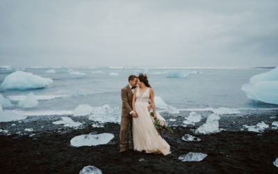 Leah and Darin’s Dreamy Diamond Beach Elopement in Iceland